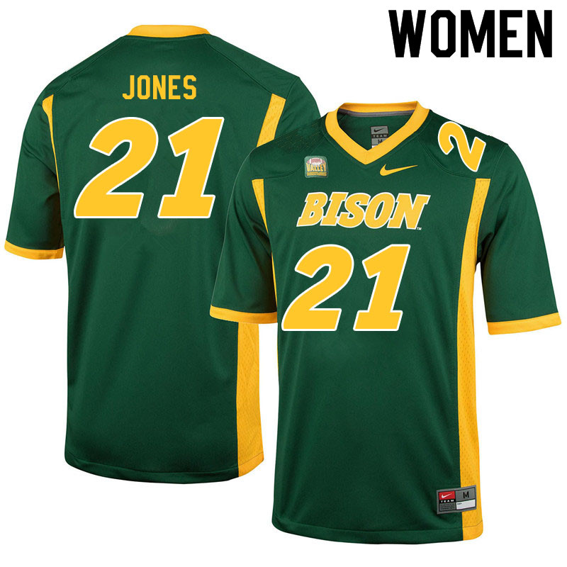 Women #21 Ryan Jones North Dakota State Bison College Football Jerseys Sale-Green - Click Image to Close